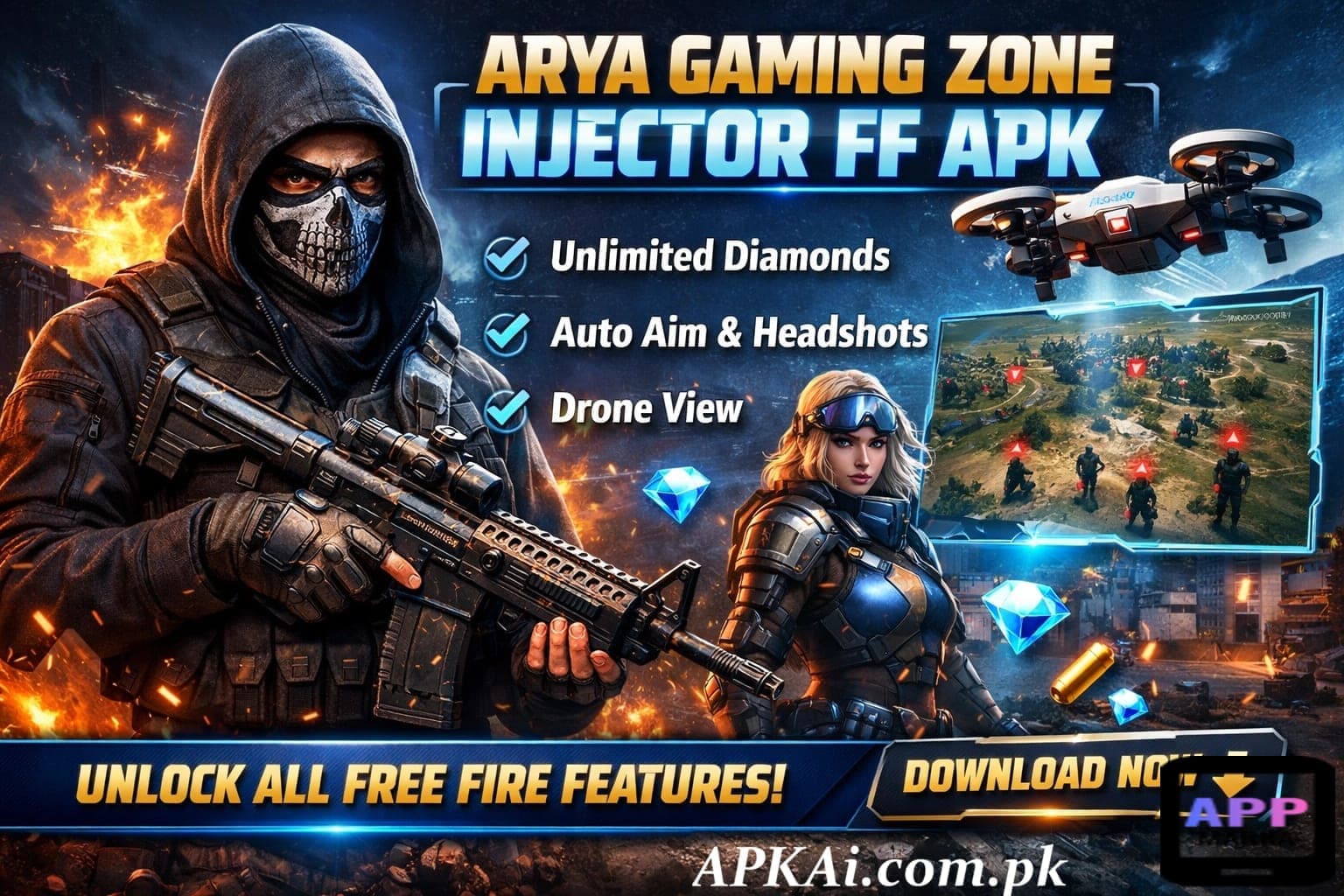 Unlock Premium Features with Arya Gaming Zone Injector FF APK