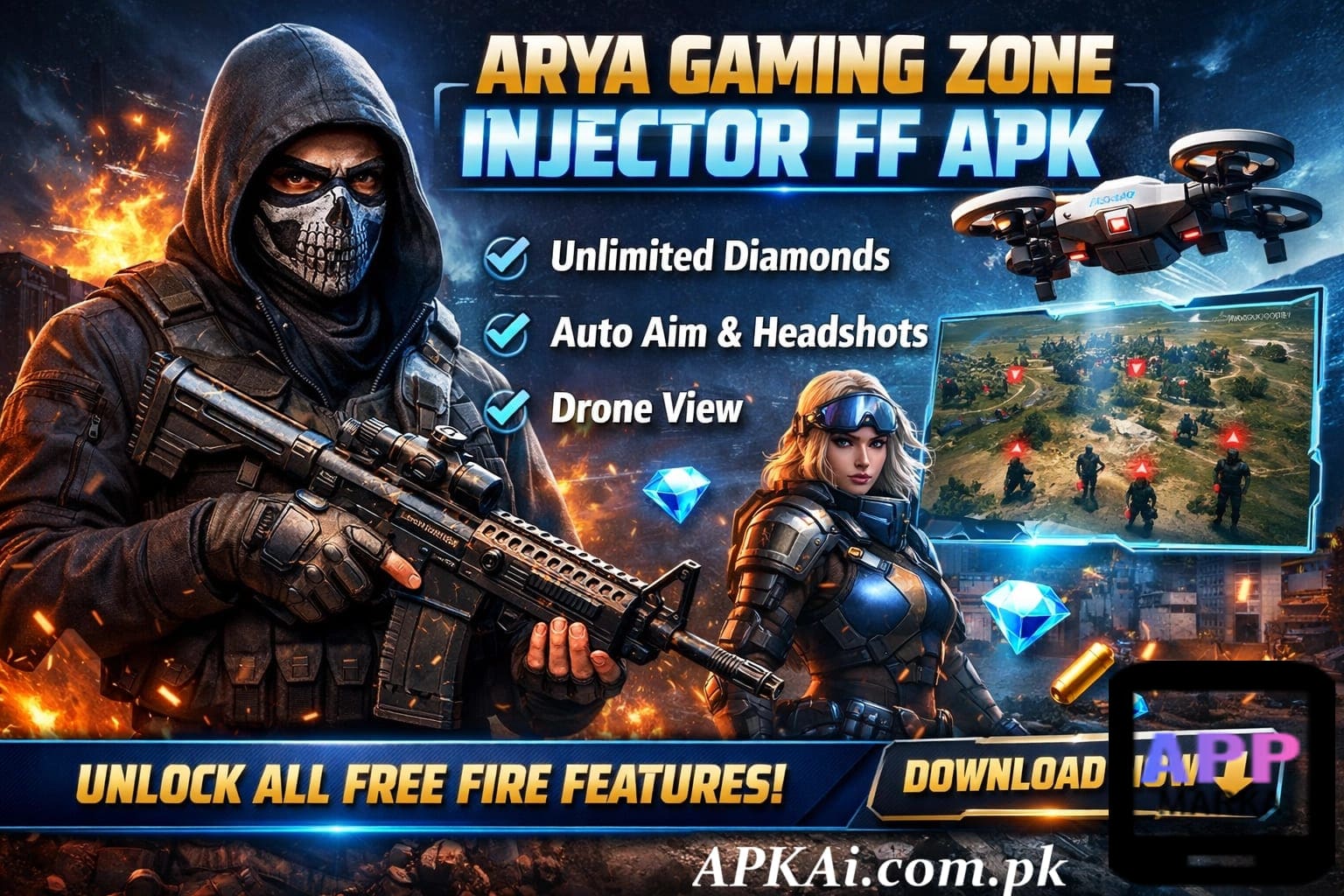 Unlock Premium Features with Arya Gaming Zone Injector FF APK